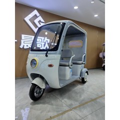 大安S9电动休闲三轮车带棚接送孩子双排客货两用电瓶车休闲代步车